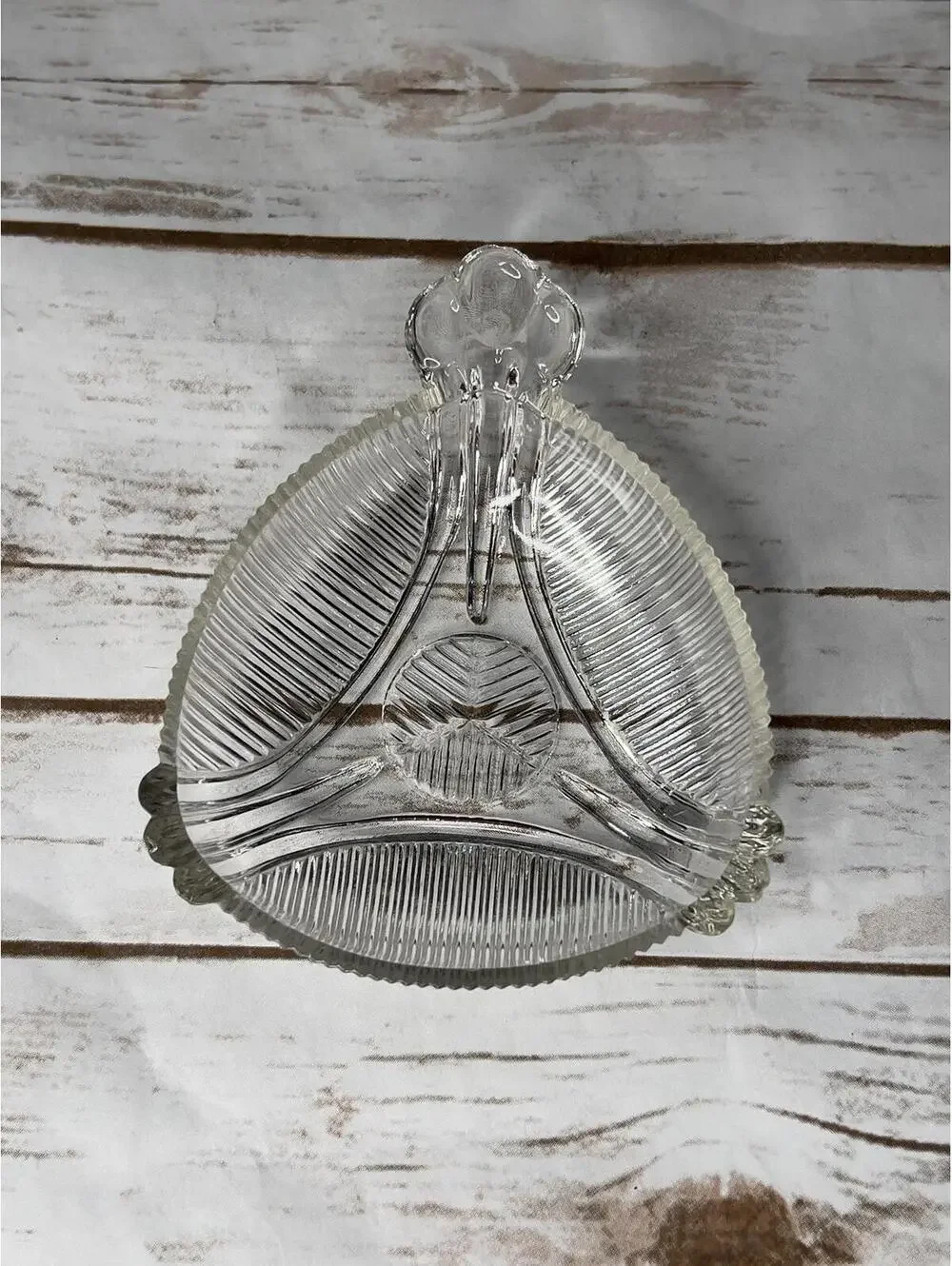 Vintage Hazel Atlas‎ Art Deco triangle Candy / Condiment dish 1930-40